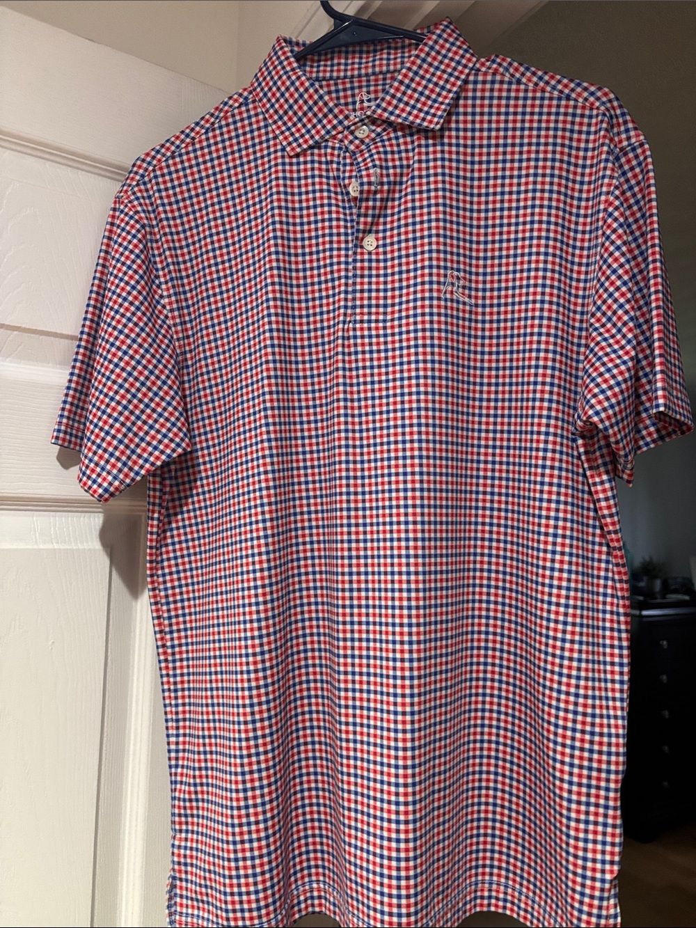 Rhoback Red & Blue Gingham Polo